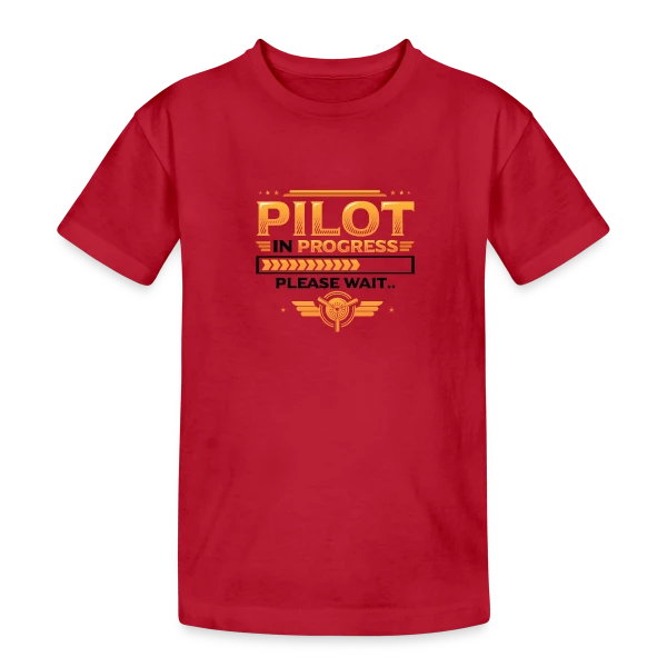 Pilote en Formation Humour sur T-shirt coton épais ado