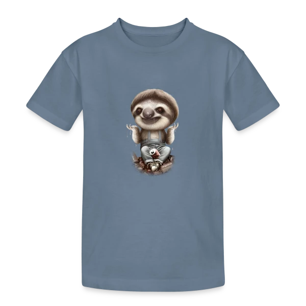 Le Paresseux S'en Fiche sur T-shirt coton épais ado
