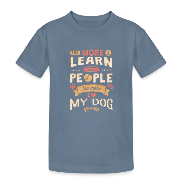 Mon Chien Mon Amour sur T-shirt coton épais ado
