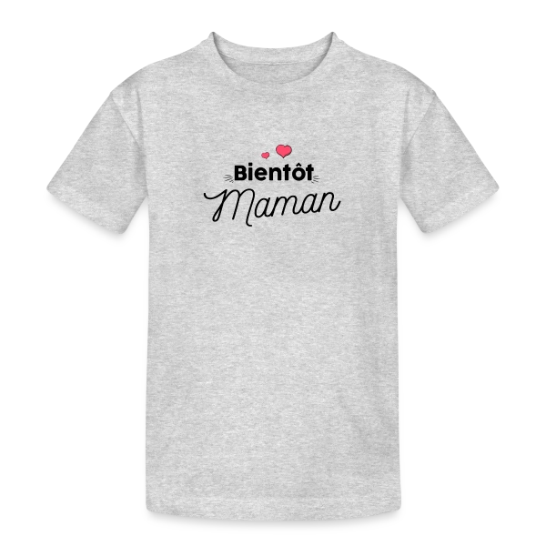 Bientôt Maman : Annonce Grossesse Originale sur T-shirt coton épais ado