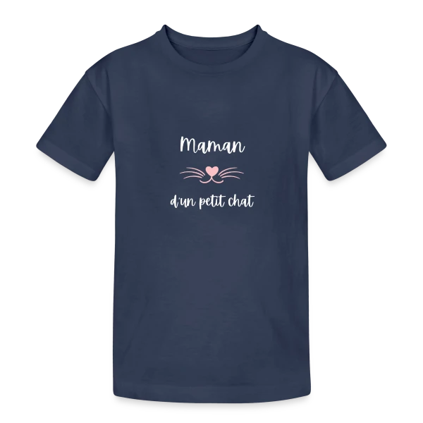 Maman d'un Petit Chat : T-shirt Humour pour Amoureuse des Félins sur T-shirt coton épais ado