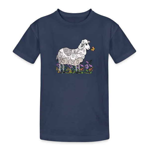 Mouton Doux Rêveur sur T-shirt coton épais ado