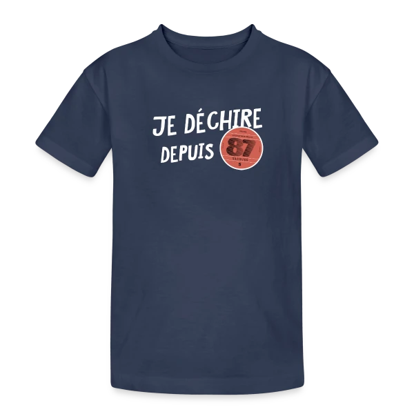 Je déchire depuis 1987 - Anniversaire Rétro sur T-shirt coton épais ado