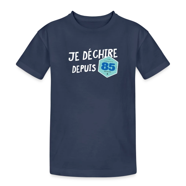 Je déchire depuis 85 - Style Vignette Auto Rétro Vintage sur T-shirt coton épais ado