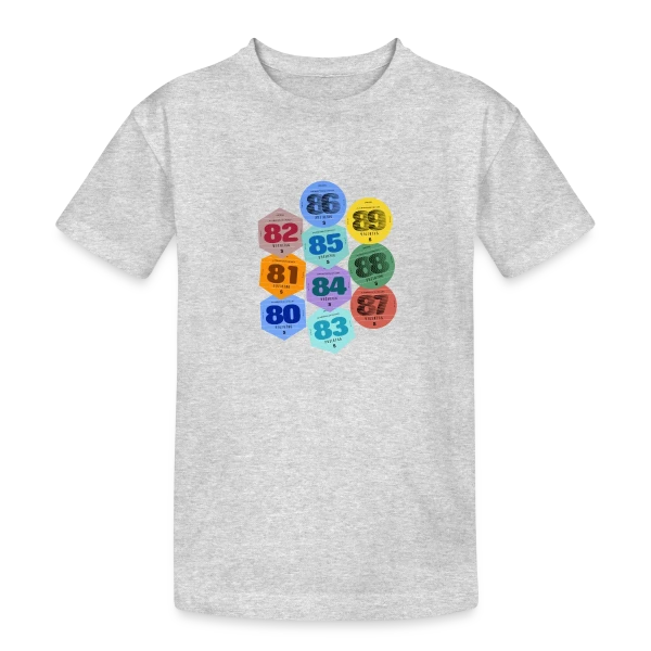 Vignette Auto Rétro Années 80 sur T-shirt coton épais ado