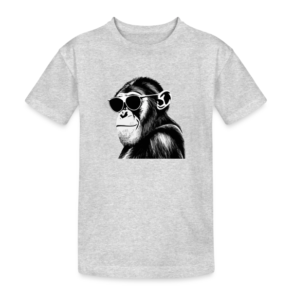 Chimpanzé Cool Lunettes sur T-shirt coton épais ado