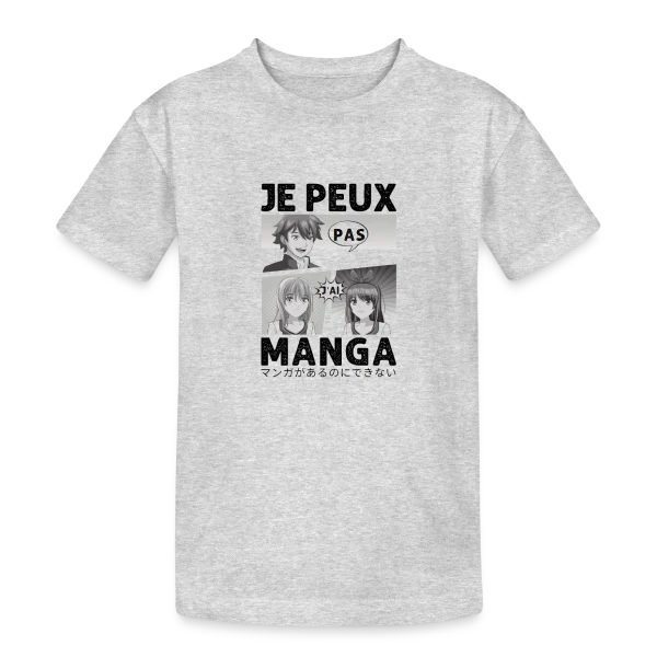 Je peux pas, j'ai manga : l'excuse parfaite pour les Otakus sur T-shirt coton épais ado