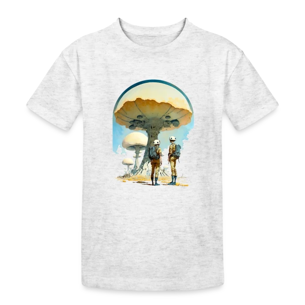 Astro-Champignons 70s Sci-Fi Spatial sur T-shirt coton épais ado