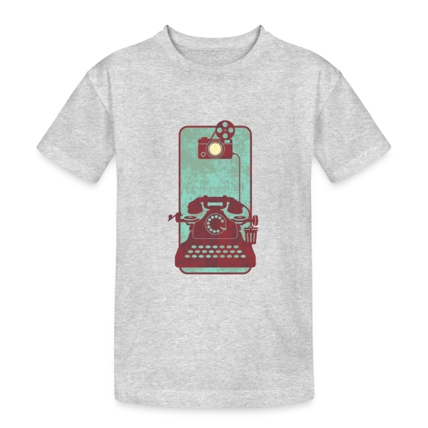L'Évolution du Smartphone sur T-shirt coton épais ado