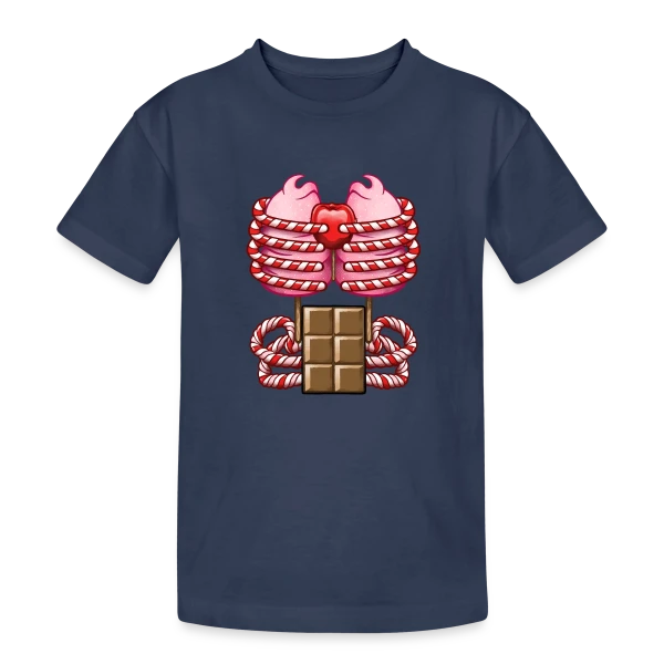 Organes Sucrés Humour sur T-shirt coton épais ado
