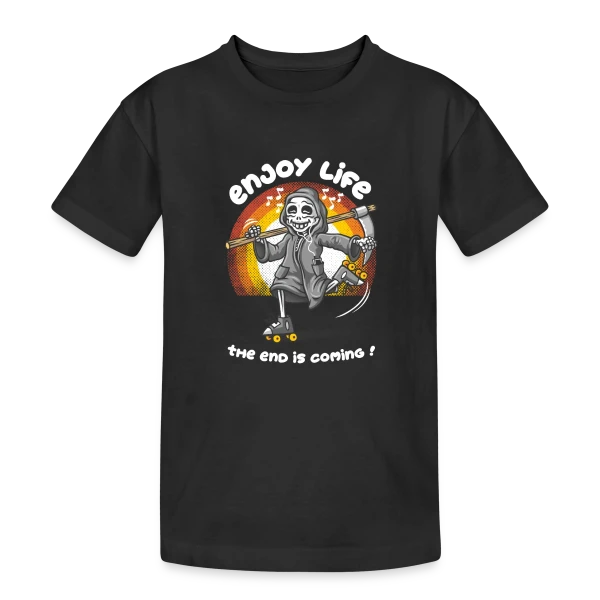 Profite de la Vie! sur T-shirt coton épais ado
