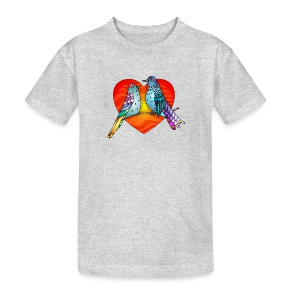 Envol Poétique des Oiseaux sur T-shirt coton épais ado