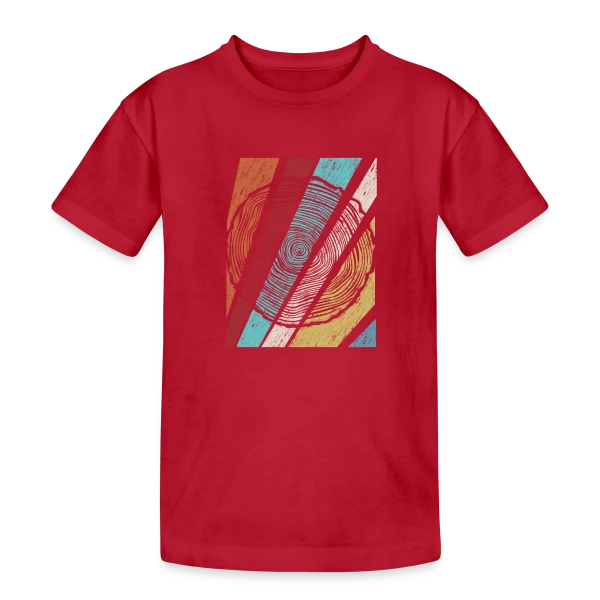 Bûcheron Passion Bois et Forêt sur T-shirt coton épais ado