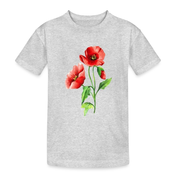 Jardin Fleuri Intemporel sur T-shirt coton épais ado