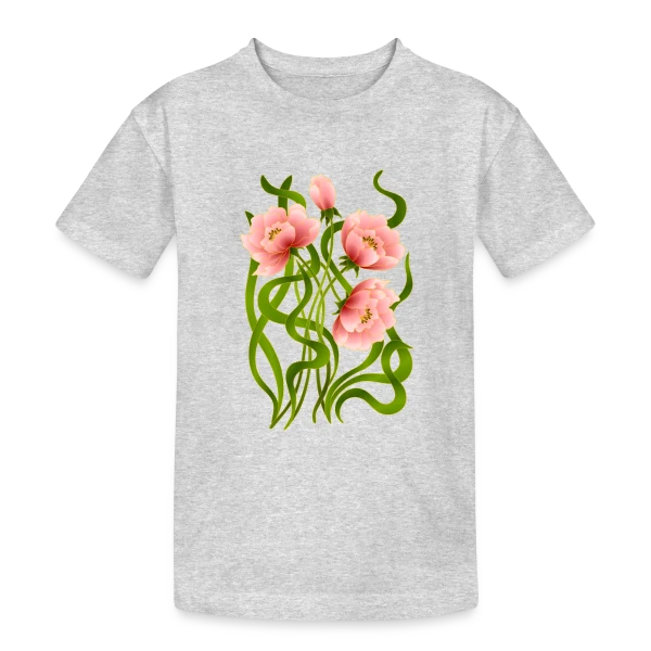 Éclat Floral sur T-shirt coton épais ado