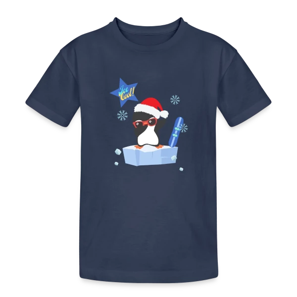 Pingouin Dab Noël Cool sur T-shirt coton épais ado
