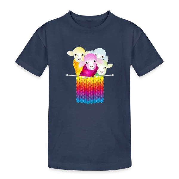 Mouton Tricoteur Rigolo sur T-shirt coton épais ado