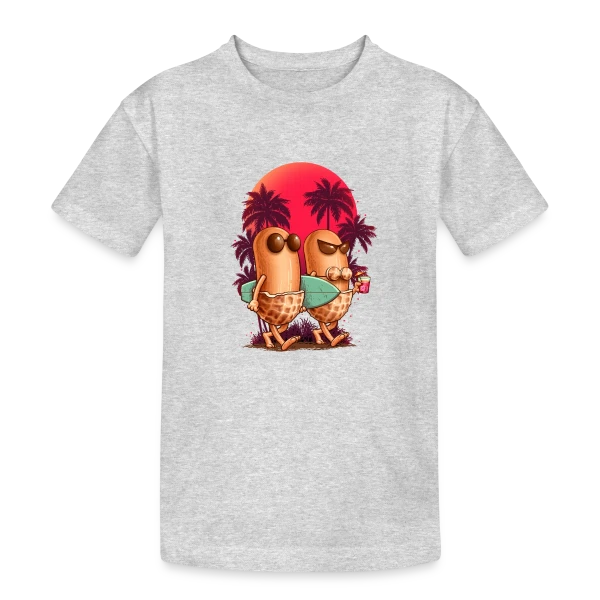Cacahuètes en Vacances sur T-shirt coton épais ado