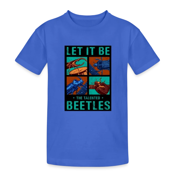 The Beetles : Insectes Musiciens Rock sur T-shirt coton épais ado