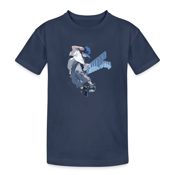 Parkour Manga : Athlète Streetstyle en Plein Saut sur T-shirt coton épais ado