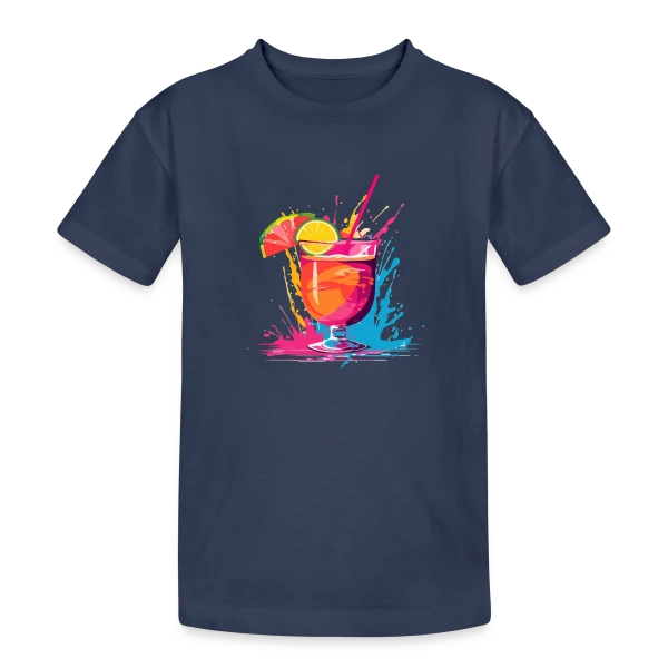 Cocktail Explosif Couleurs sur T-shirt coton épais ado