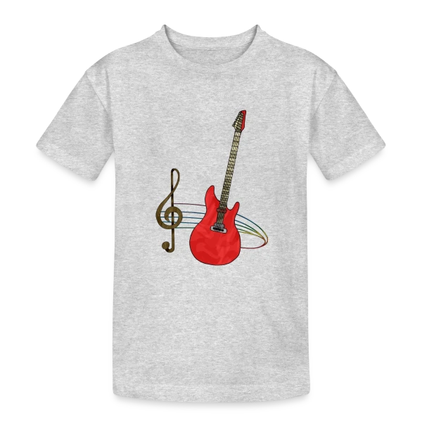 Guitare Passion sur T-shirt coton épais ado