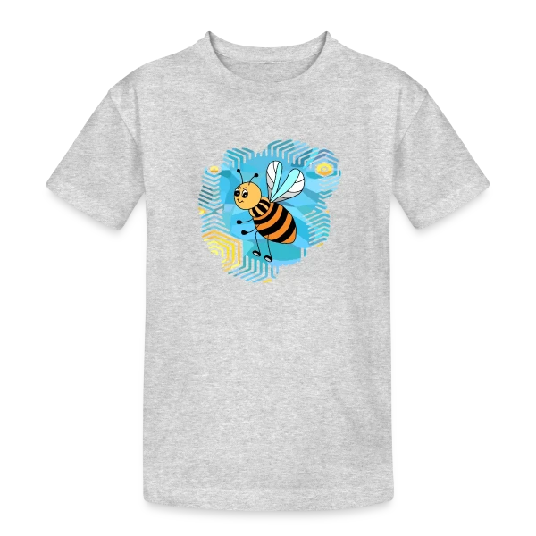L'Abeille Élégante sur T-shirt coton épais ado