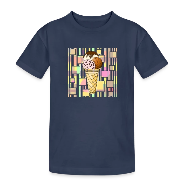 Plaisir Glacé Gourmand sur T-shirt coton épais ado
