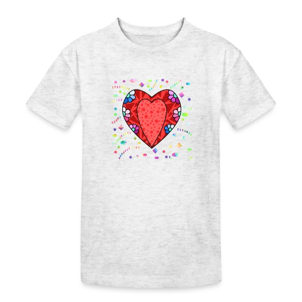 Cœur Tendance sur T-shirt coton épais ado