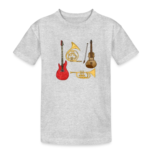 Passion Musique & Instruments sur T-shirt coton épais ado