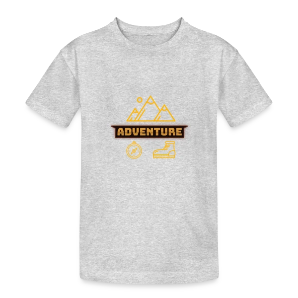 Icônes d'Aventure Montagne sur T-shirt coton épais ado