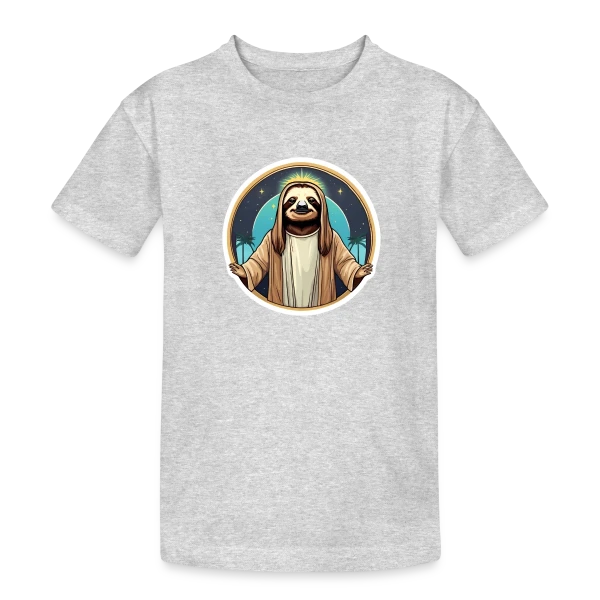 Jésus Paresseux Tropical sur T-shirt coton épais ado
