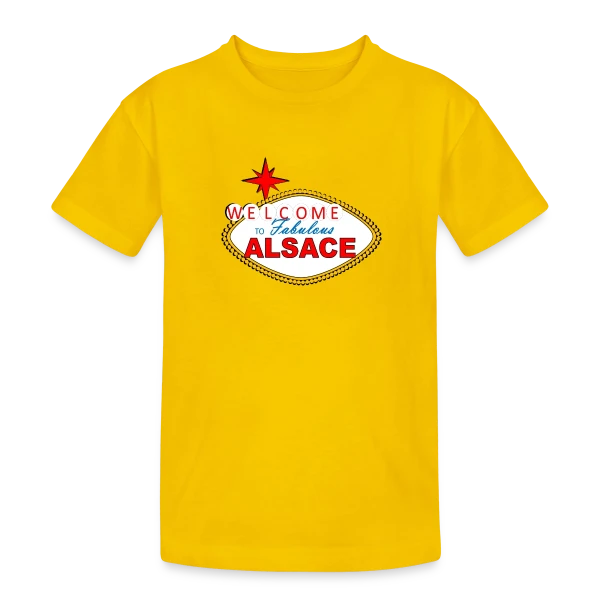 Humour Welcome to Alsace Elsass sur T-shirt coton épais ado