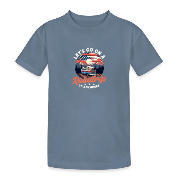 Van Hippie Aventure sur T-shirt coton épais ado