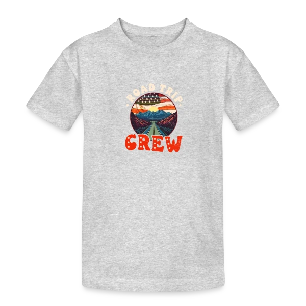 Équipe Road Trip Américain sur T-shirt coton épais ado