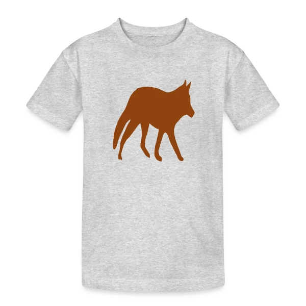 Silhouette Renard Sauvage sur T-shirt coton épais ado
