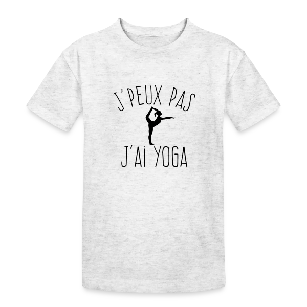 Humour Yoga: J'Peux Pas, J'ai Yoga ! sur T-shirt coton épais ado