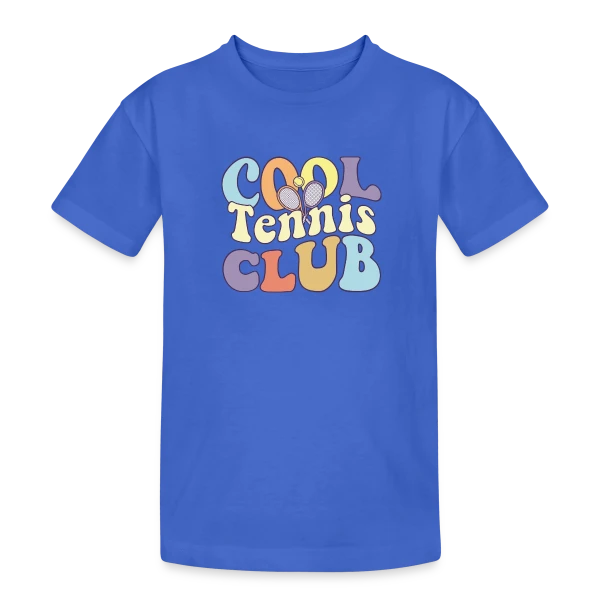 Cool Tennis Club : Coach & Équipe sur T-shirt coton épais ado