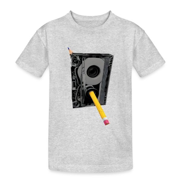 Cassette Détaillée Crayon Jaune sur T-shirt coton épais ado