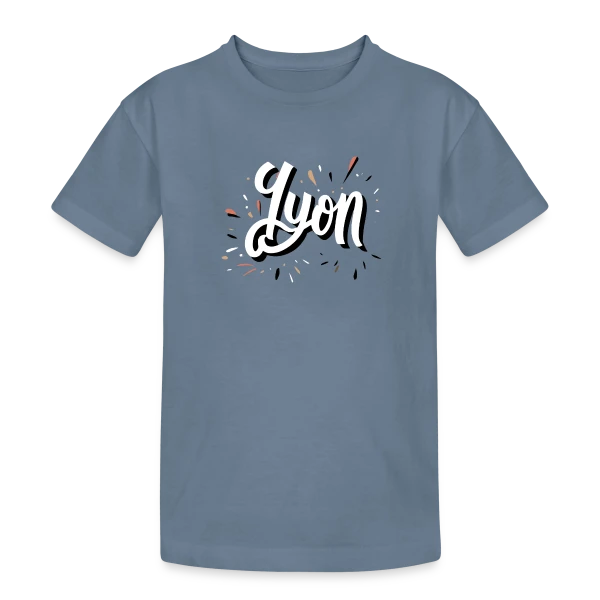 Lyon Dynamique Moderne sur T-shirt coton épais ado