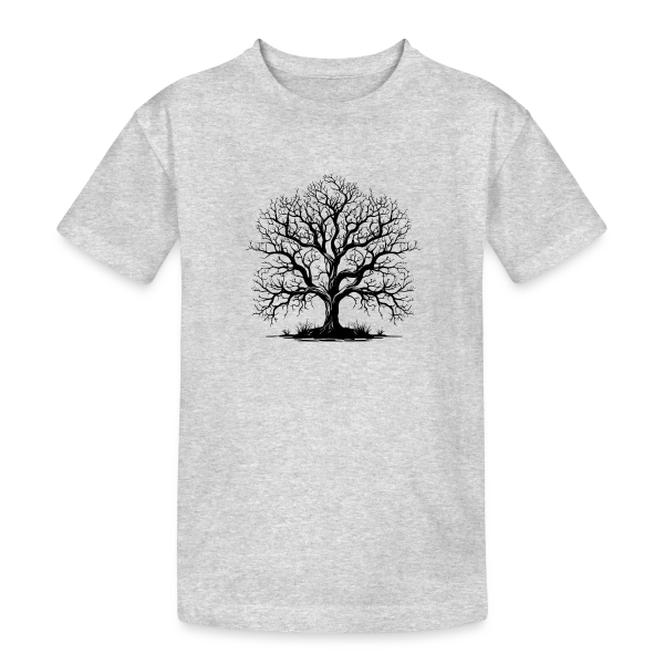 Arbre d'Automne sans Feuilles sur T-shirt coton épais ado
