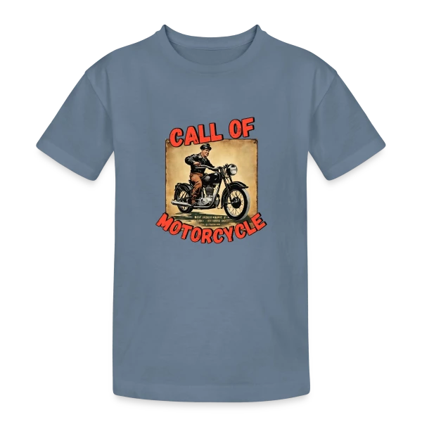 Appel de la Moto Rétro sur T-shirt coton épais ado