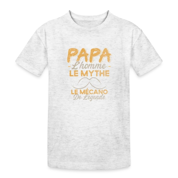 Papa Mécanicien de Légende - Humour Cadeau Atelier sur T-shirt coton épais ado