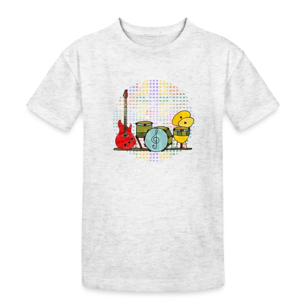 Mélodies d'Instruments sur T-shirt coton épais ado
