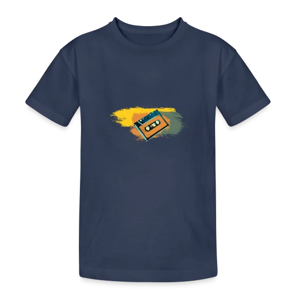 Cassette Rétro Couleurs sur T-shirt coton épais ado