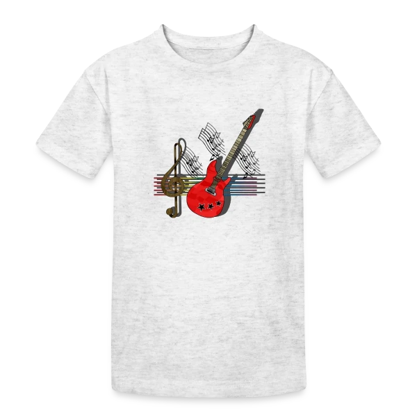 Passion Guitare sur T-shirt coton épais ado