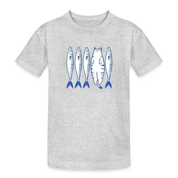 Chat Blanc et Compagnie sur T-shirt coton épais ado