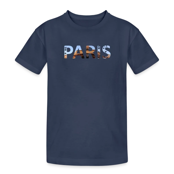 Paris Tour Eiffel sur T-shirt coton épais ado