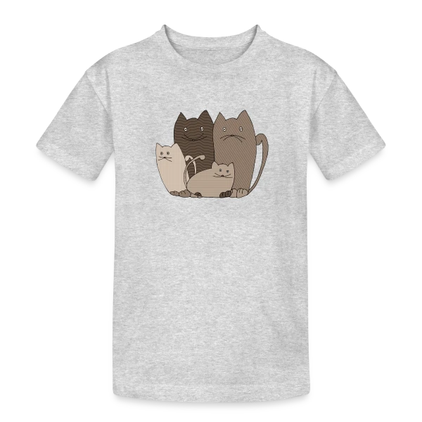 Le Chat Mignon sur T-shirt coton épais ado