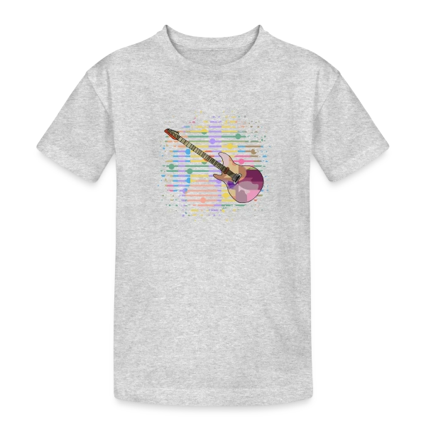 Guitare Passion sur T-shirt coton épais ado